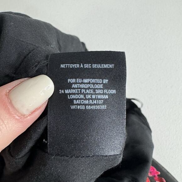 Ett:twa Anthropologie Floral Burnout Jumpsuit Womens Small Black Velvet Motif - Picture 15 of 15